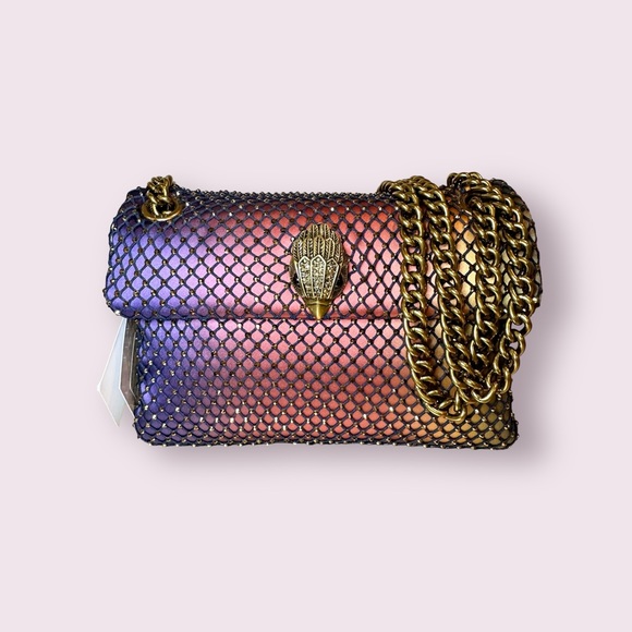 Kurt Geiger Mini Kensington Fabric Multicolor Gradient Embellished Shoulder Bag - Picture 3 of 10